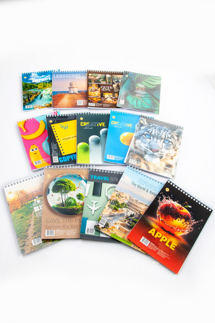 Блокнот на верхній спіралі, А5, 60 аркушів